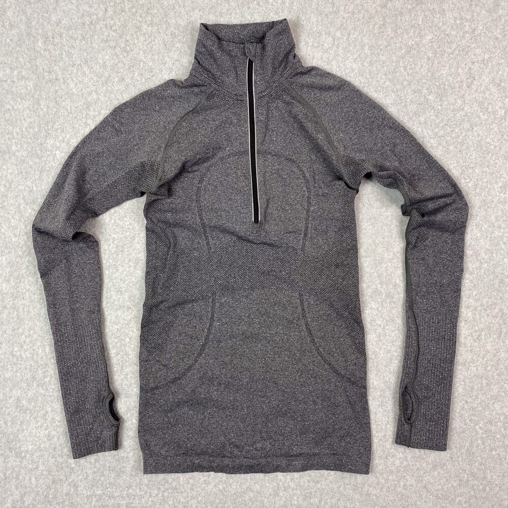 Lululemon Womens 4 Grey Swiftly Tech 1/2 Zip Pullover